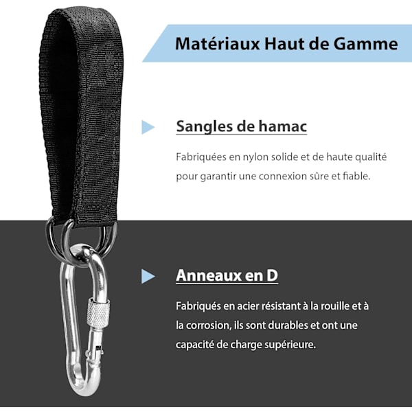Hammockremmar för trädgunga, 2 st, max 400 kg, nylon, för trädgårdsgunga, hängstol, utomhus