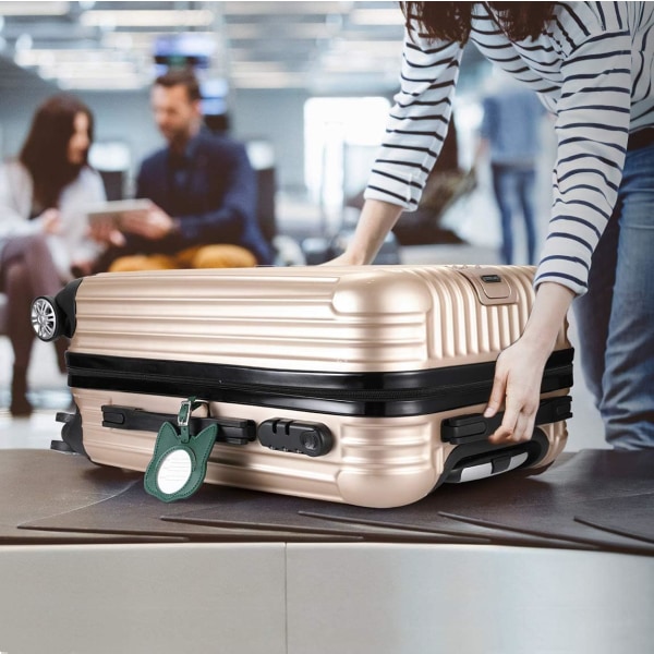 2kpl matkalaukkulappu, matkalaukkulipukkeet matkalaukkujen etiketit (ruskea ja gr