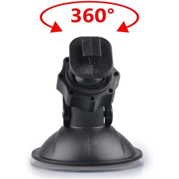 Bilfäste med Sugkopp för Dashcam, 6 Adaptrar, 360 Grader