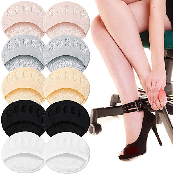 5 Par Honeycomb-förfotspads Fot-svettpads Metatarsus-pads S