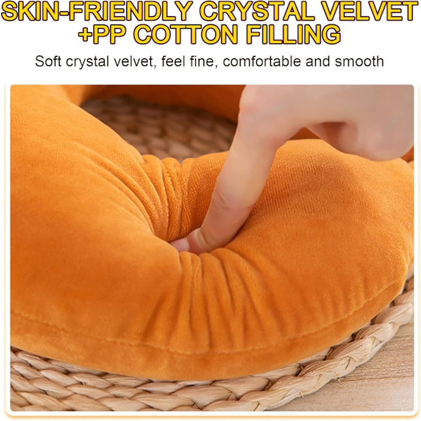 (U-formad kanin) Mikro pärla log rulle kudde, komfort Mochi Squish rör bolster kudde, mjuk rygg huvud nacke stöd Sl
