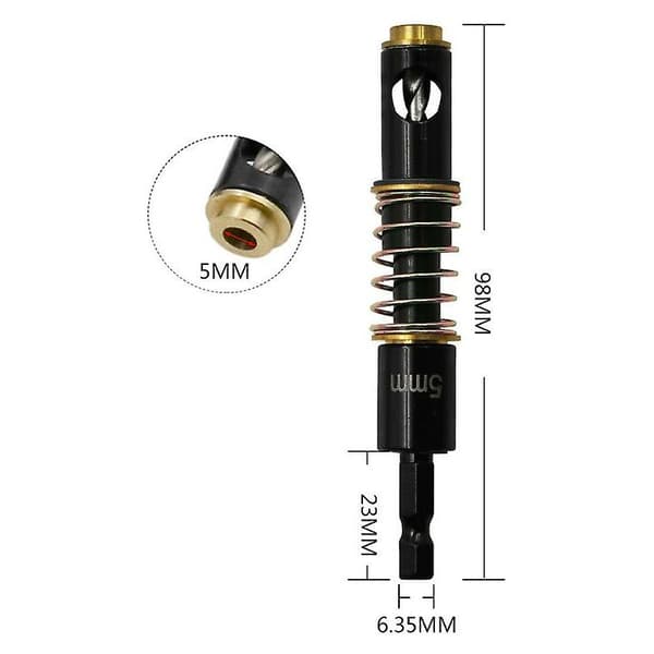 Borpatronhængsborset 5mm 1/4 tommer Selvcenterende Guide