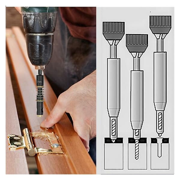 Borpatronhængsborset 5mm 1/4 tommer Selvcenterende Guide