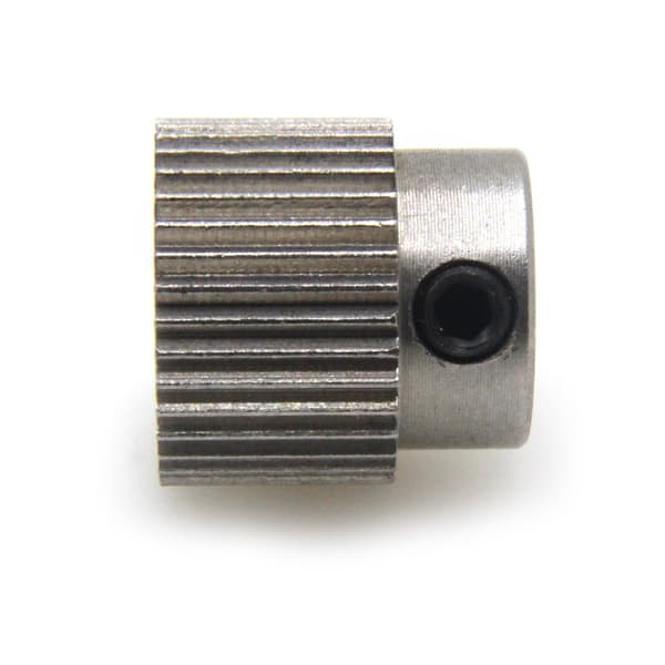 5-pack Rostfritt Stål Extruder Rulle 36 Tänder Cylinder 5mm Mässing
