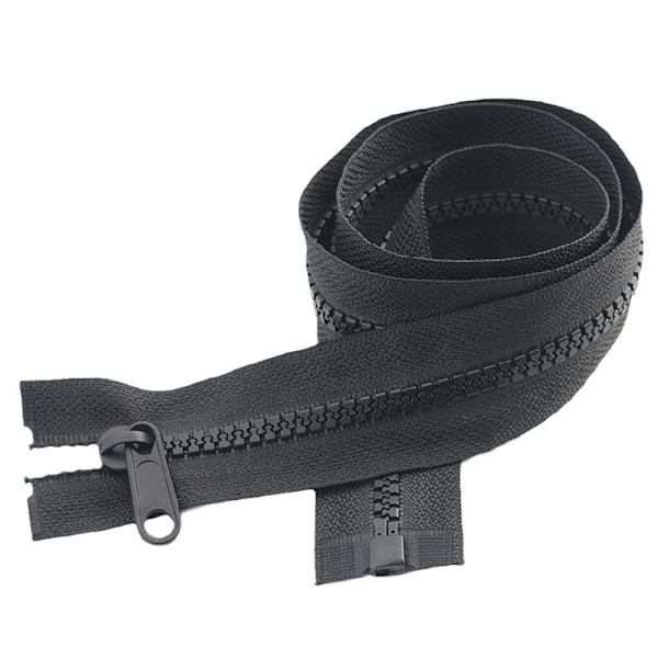 1 st svart blixtlås 75 cm delbart - svart