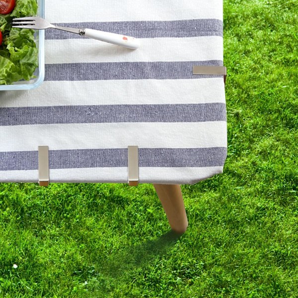 4 stk. dugklemmer, dugklemmer i rustfrit stål, fjederdugholder til restaurantfester picnic