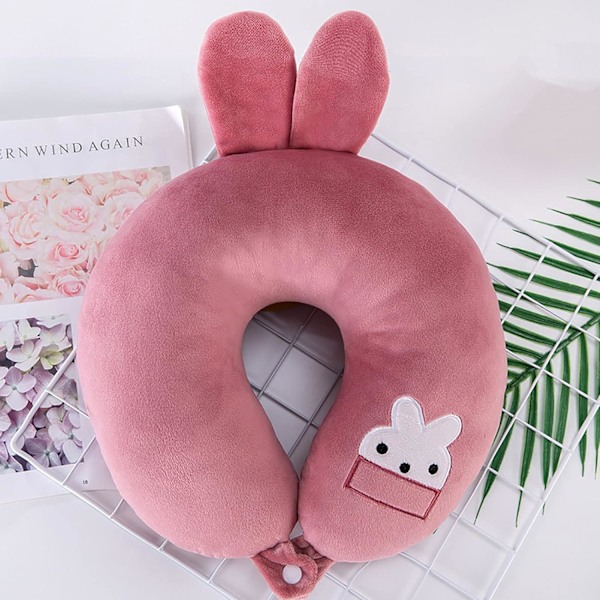 (U-formad kanin) Mikro pärla log rulle kudde, komfort Mochi Squish rör bolster kudde, mjuk rygg huvud nacke stöd Sl