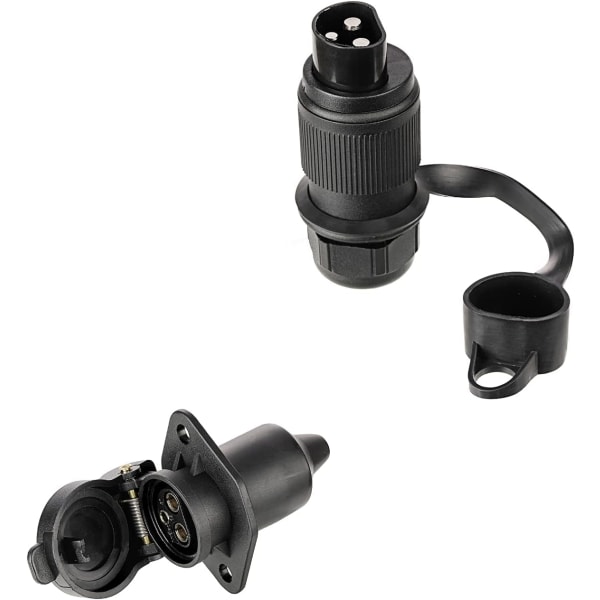3-polet tilhengerplugg & 3-polet tilhengerstikk, 3-polet traktorplugg, 12V