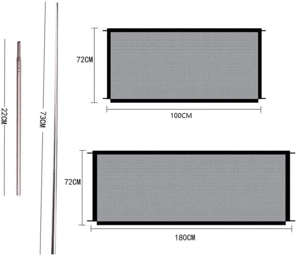72*100cm Foldbar Gjerde for Dyr Beskyttende Gjerde for Katter