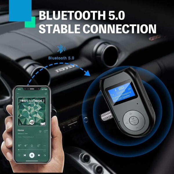Bluetooth-lähetin-vastaanotin, 4-in-1 näkyvä langaton Bluetooth-sovitin