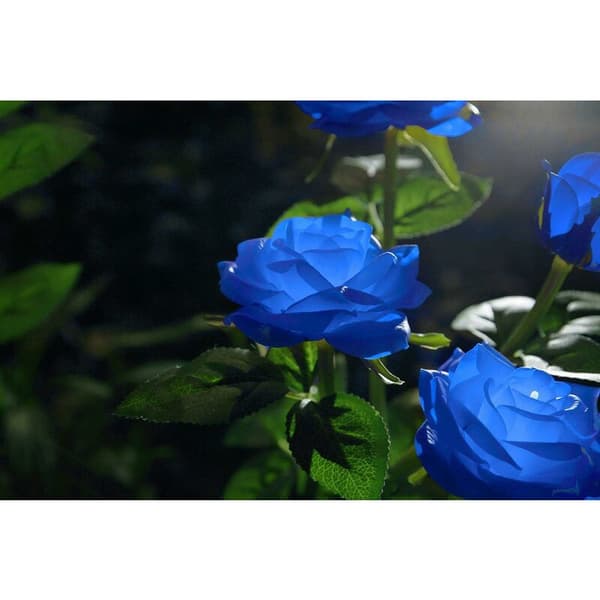 Blå solcelleblomst til havepynt
