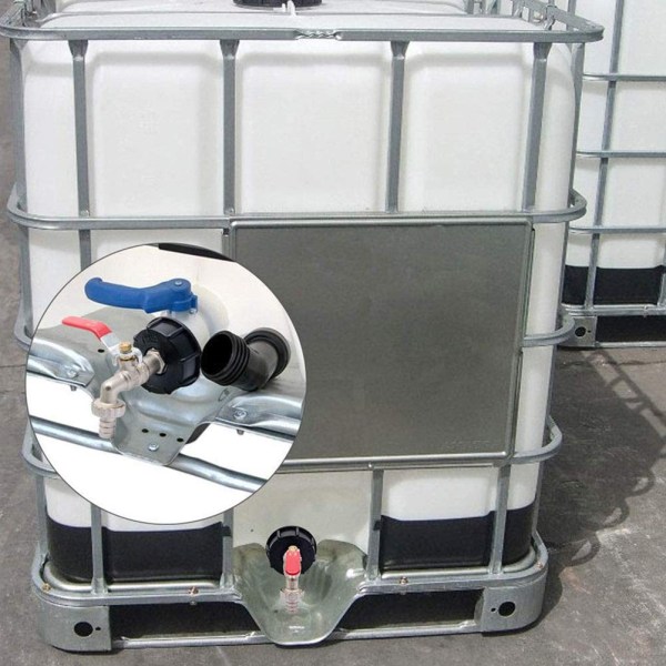 1000L IBC-sovitin IBC-säiliön sovitin S60X6 Säiliön sovitin Messinki Garde