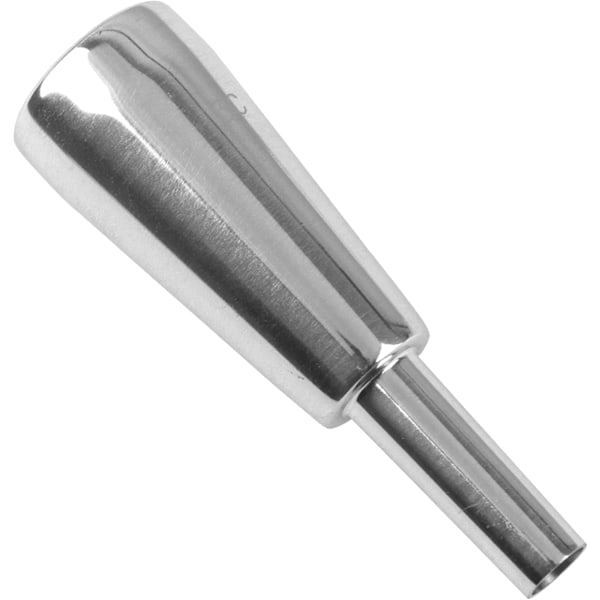1 stk. 9,8 mm ytre diameter 3C kraftig trompetmunnstykke kompatibelt med trompettilbehør (sølv)