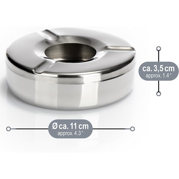 6 st. Askopp i rostfritt stål - 11 cm diameter - Pop-up askopp med