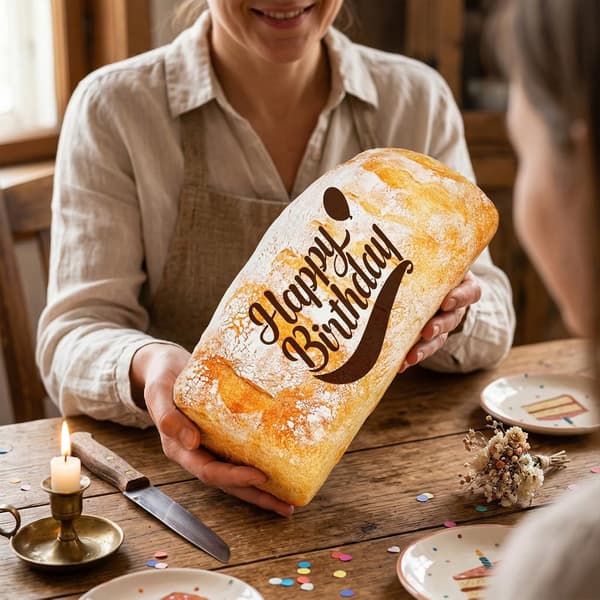 Sett med 13 brødmaler - Maler for brød, kaffe, kake, cupcakes - Hvit