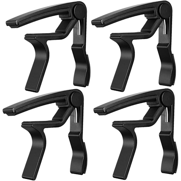 4-pack Capo, Gitarr Capo för Akustisk Elgitarr (Svart)