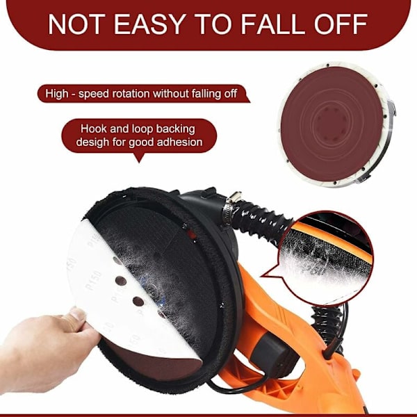 10 st Slippapper Skivor 225 mm 8 Hål Korn 40 för Väggslip