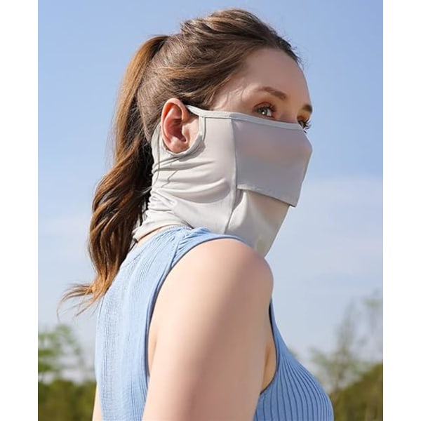 Masque de protection solaire respirant pour femme - Voile de soie