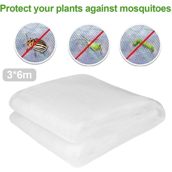 Fint maske insektnett, (3*6m) insektnett, hagenett, insektnett f