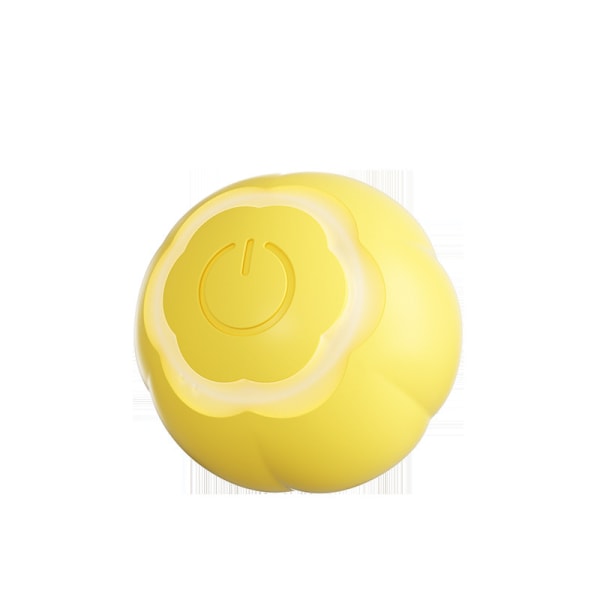 Ocean Yellow Smart Cat Ball, Interaktiv Katt Leksak, 360 Grader Auto