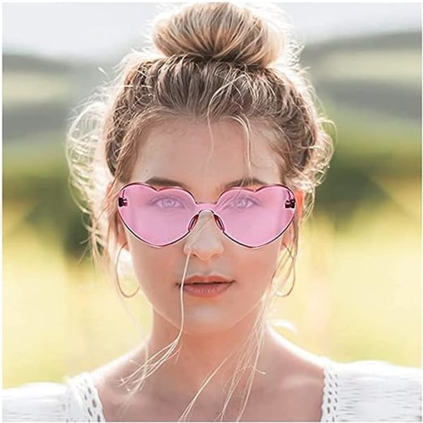 Rosa solbriller retro solbriller festbriller hjerteformet sungl