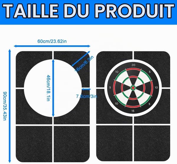 Väggskydd för darttavla, hopfällbart darttavleskydd, korkbaksida - Professionell kontorsdesign
