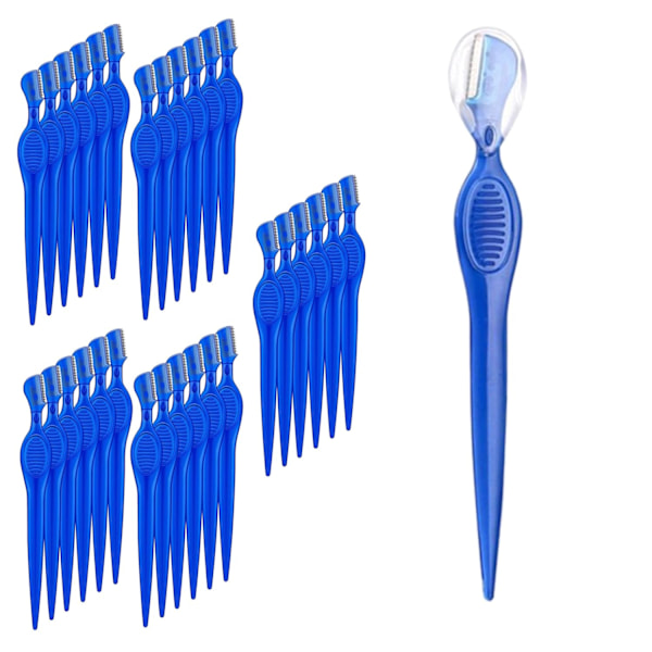 30 stk. Øjenbrynskniv Præcisionsshaver Ansigts eksfolierende Dermaplaning Værktøj Ferskenfnuller Ansigtsbryn Touch-Up Former Læbe Bikini Område Knivtrimmer Vaskbar