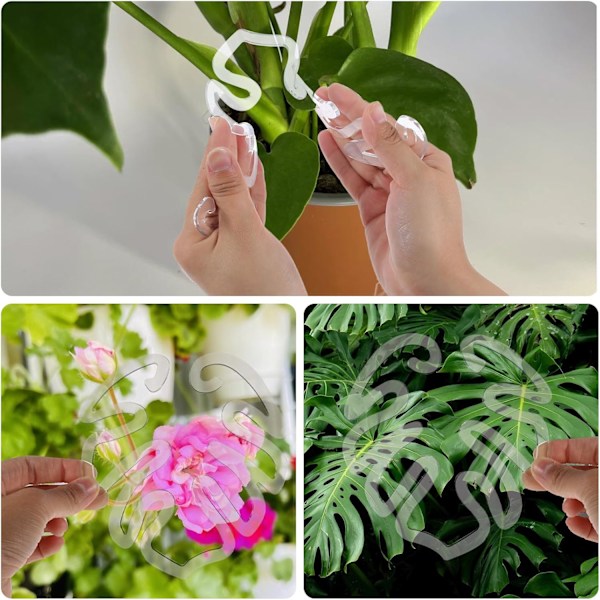 2 st Monstera Växtstöd Inomhus Växtstöd Pinnar Växtstamstöd Bladklämma För Växter Plast Klar Monstera Form Pinne För Utomhus Eller Inomhus