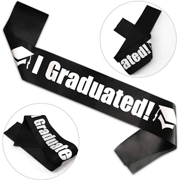 Hvit Studentlue og Skjerf for Graduation