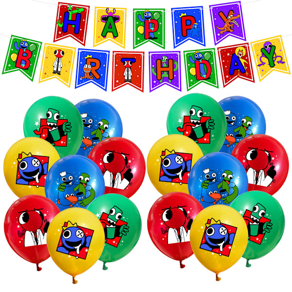 (30 kpl) 12 tuuman Rainbow Friends Lateksipalloja, Rainbow Friends