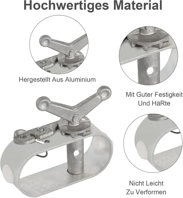 2-pak Pool Reb Strammere - Aluminiumlegering - Kabelstrammer til Vinterpooldækken - Vintertilbehør