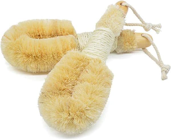 (1 styck) Sisal hår duschborste, växtfiber duschrengöringsborste