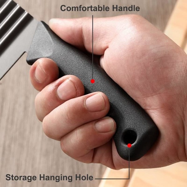 Crinkle Cutter - Vihannessuikalein - Ruostumaton Teräs - Syvempi Aaltoleikkuri - Terävä Terä - Ripustusreikä - Aaltomaiset Ranskalaiset Perunat - Leikkuri Perunalle, Porkkanalle Jne (Musta)