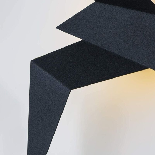 Modern LED Vägglampa med Flygande Fågel Design (Svart - 12,8 tum)