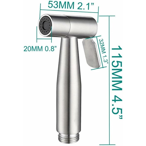 Sprayer for toalett og bidet WS024 - Laget av rustfritt stål - Kvalitet