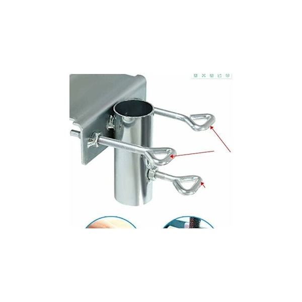 (Maks. klemme 4,8 cm) Balkonparasolholder, pladsbesparende balkonparasol