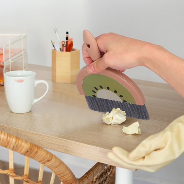 Litet sopskyffel- och borstset, mini handkvast för bord och tangentbord