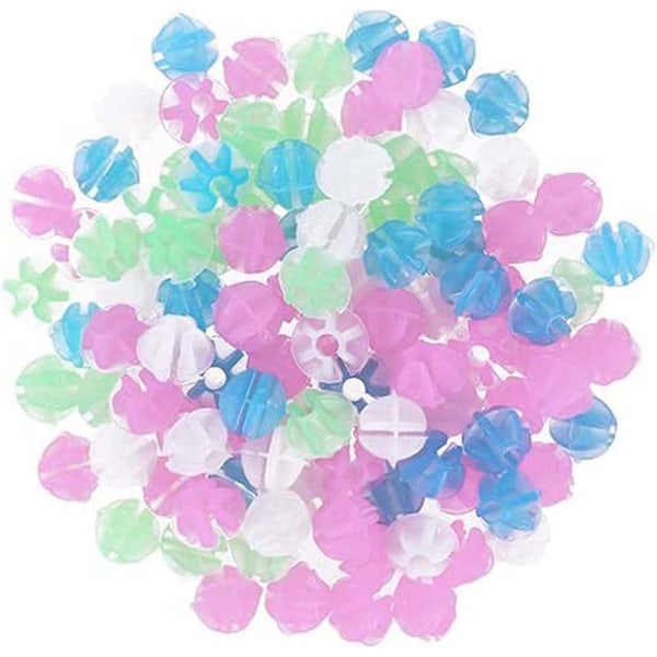 72 Stykker Flerfarvede Cykelegerperler, Selvlysende Plastik Cykelclipsperler, Cykelegerperler Plastikclips, til Børnecykeleger Tilbehør