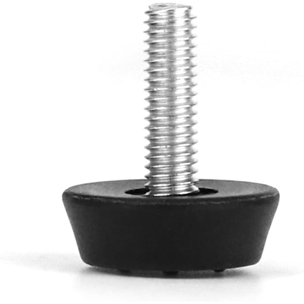 20 Stk. Justerbare møbelføtter, Justerbare bordben, Installeres under møbelben, M6x20mm