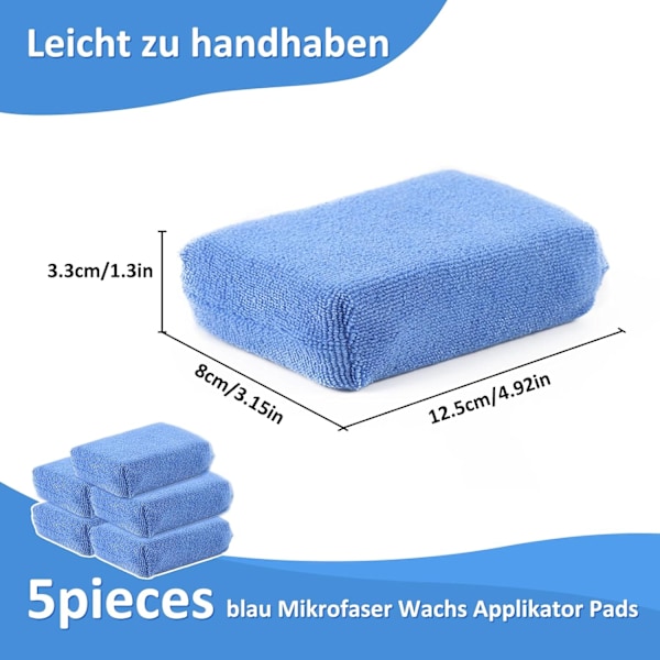 Pakke med Mikrofiber Bilvoks Applikatorputer