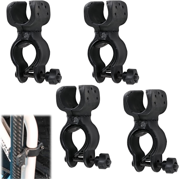 4-pack Spönhållare för Rullator, Rullstolsstödsfäste, Multifunktionell Kryckhållare, för Rullator, Rullstol, Universal Krycktillbehör