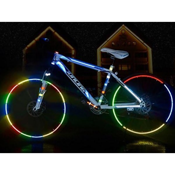 1 rull reflekterende sykkelklistremerker (blå) - 1cm*8m - for biler, mnd