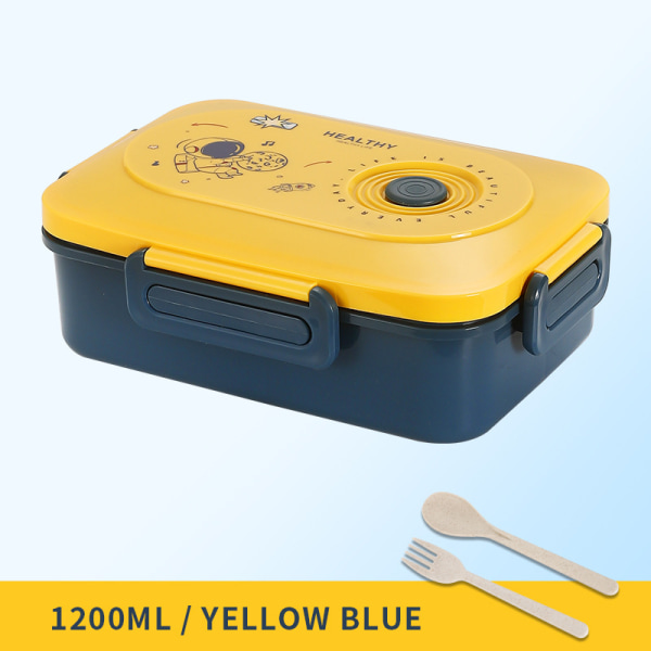 1200ml astronaut madpakke (blå gul), bento box, madpakke fo