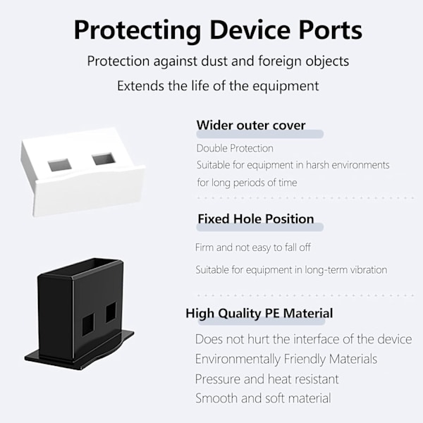 10 kpl USB-pölysuojia, USB Type-A -pölysuojia, USB-portin suojuksia, pölysuojia USB A -naarasportteihin (keltainen)