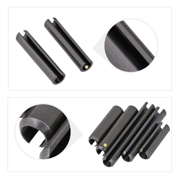 100 stk Splitte Fjærpinner Manganstål Elastisk Pin, M5x16mm