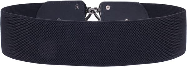 Dame Vintage Bred Elastisk Stretch Midje Belte Retro Cinch Belte