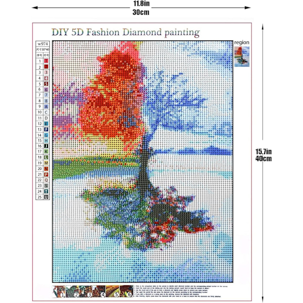 DIY 5D Diamantmålning efter siffror Kit, Diamantmålning Diamant Em