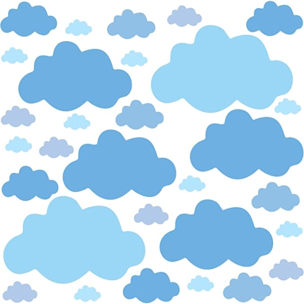 7*11,5cm,24 Clouds Kids Wall Stickers - Baby Room Veggdekor Stic