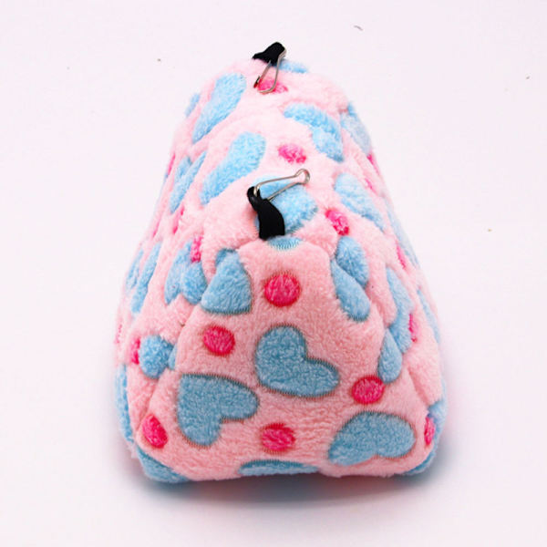 Vaaleanpunainen 20×16×19cm Jyrsijän Nukkumispehmustettu Pieni Talo Hamsterin Hammock