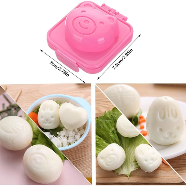 8 stycken kokta äggrisformar Ägg Bento Maker Kit Bento Risform